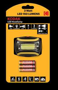 LED ЧЕЛНИК KODAK IP44, 3 Вата, 150 лумена + *БАТЕРИИ*