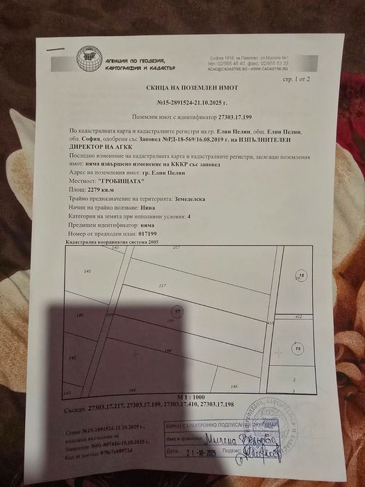 Продажба на ниви гр.Елин Пелин