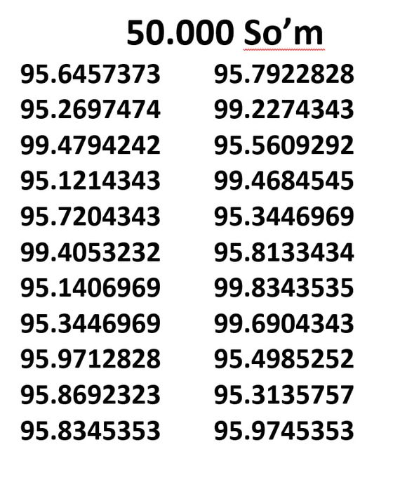 Sim karta uzmobile nomer