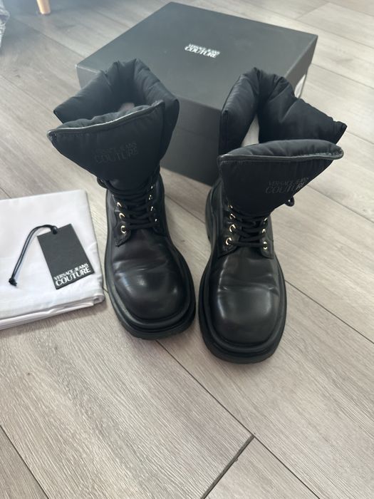 Дамски боти от естествена кожа Versace Jeans Couture