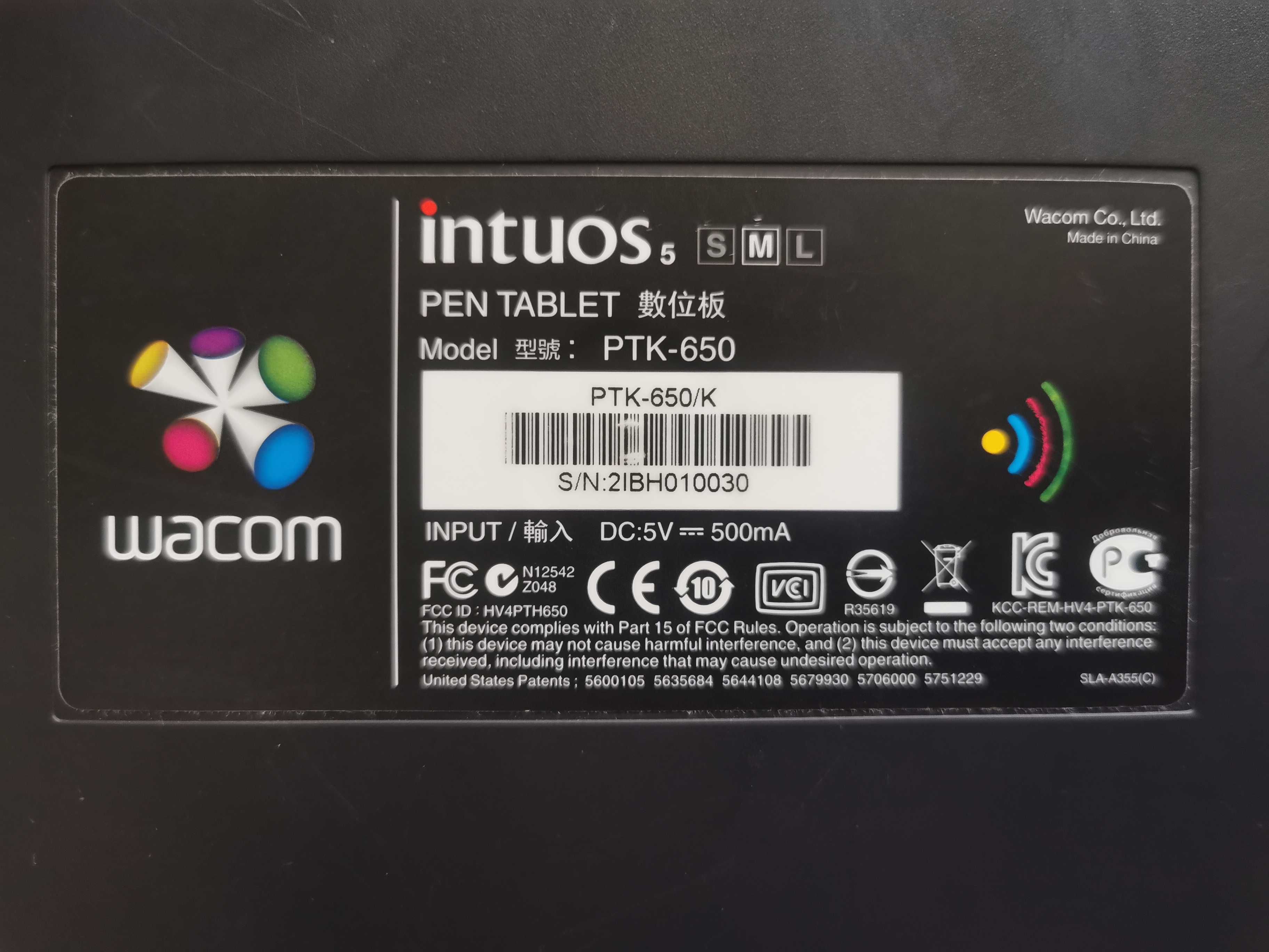 tableta grafica wacom intuos 5 medium ptk-650 fara stilou