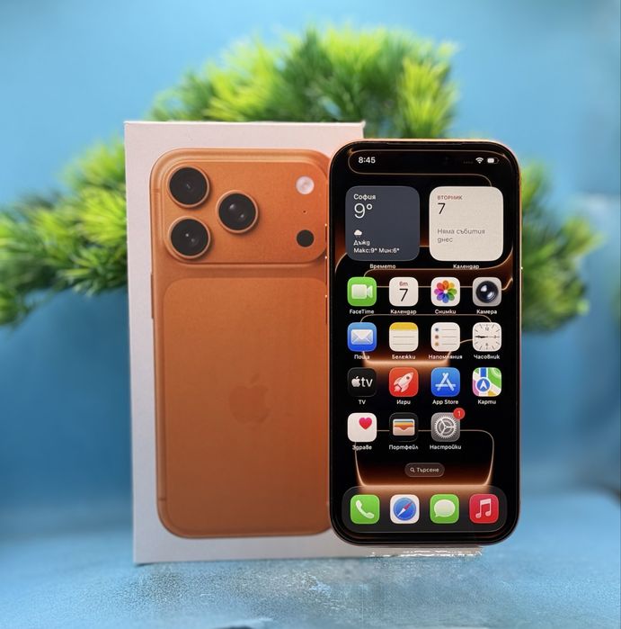 ГАРАНЦИОНЕН!!! Apple iPhone 17 Pro, 256GB, 5G, Cosmic Orange