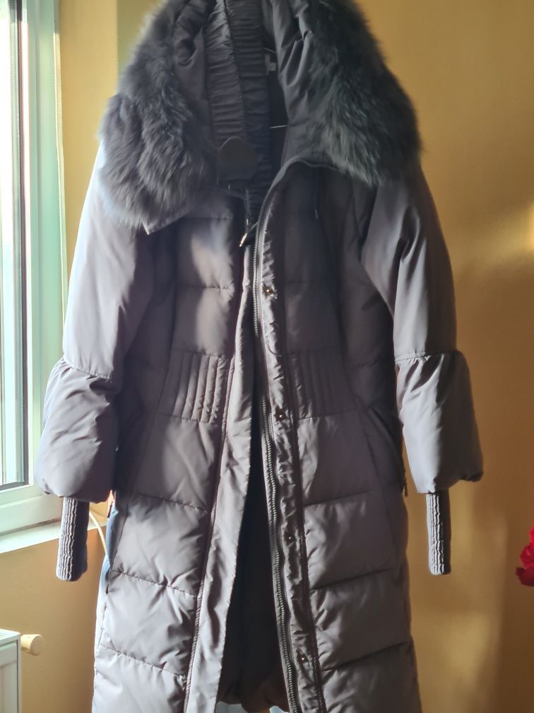 Haina blana naturala si geaca fas cu guler blana naturala