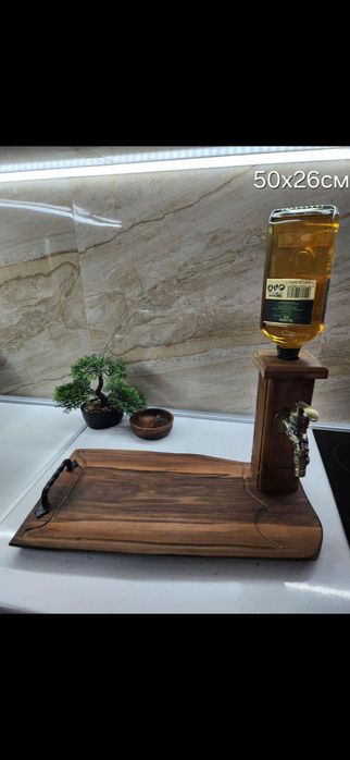 Диспенсър за алкохол Орех и Акация