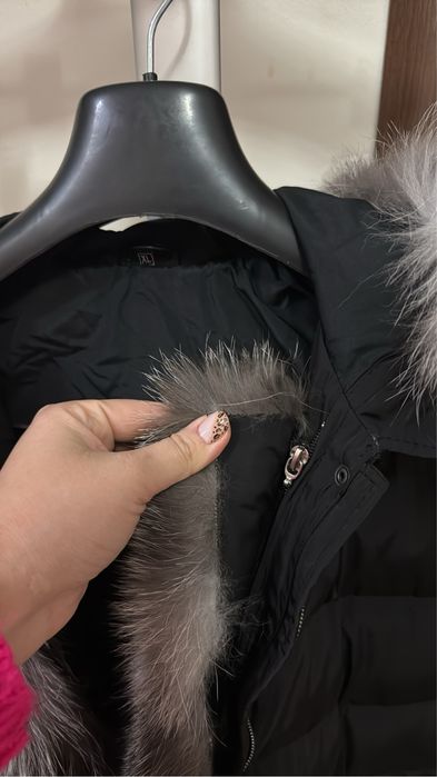 Geacă de iarnă cu blană naturală detașabilă