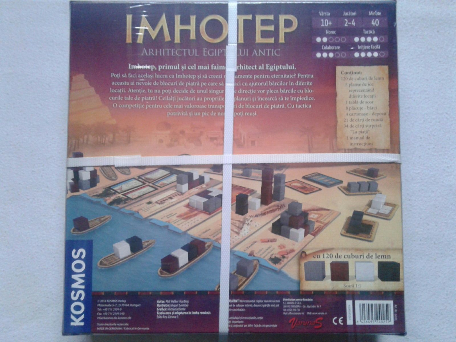 IMHOTEP - Arhitectul Egiptului Antic,joc societ.2-4jucat., nou,sigilat