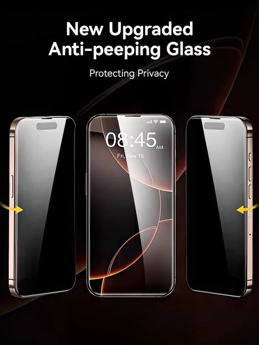 iPhone 17 /Pro/Max/Air/ PRIVACY ANTI-SPY Full Glue Стъклен протектор