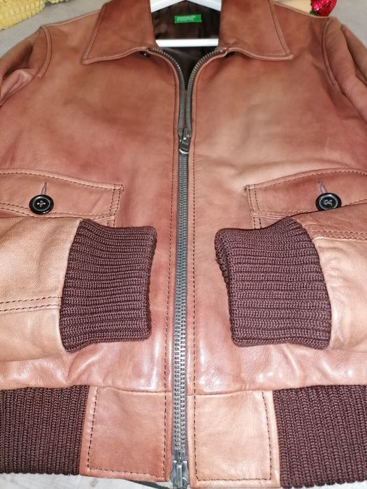 Geaca piele Benetton