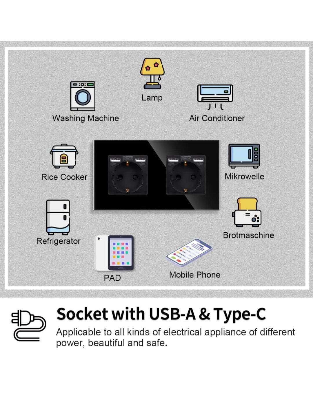 Set 2 prize duble cu usb cu rame din sticla