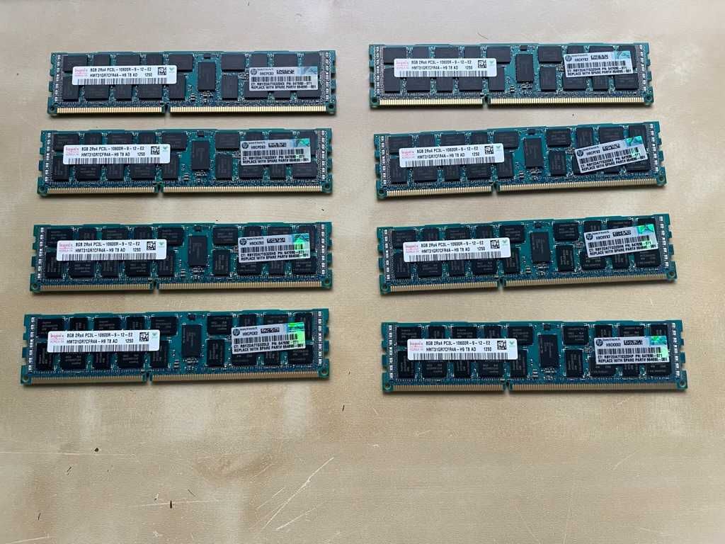 Kit memorie ram 64GB (8x8GB) DDR3 ECC PC3L-10600R 1333Mhz
