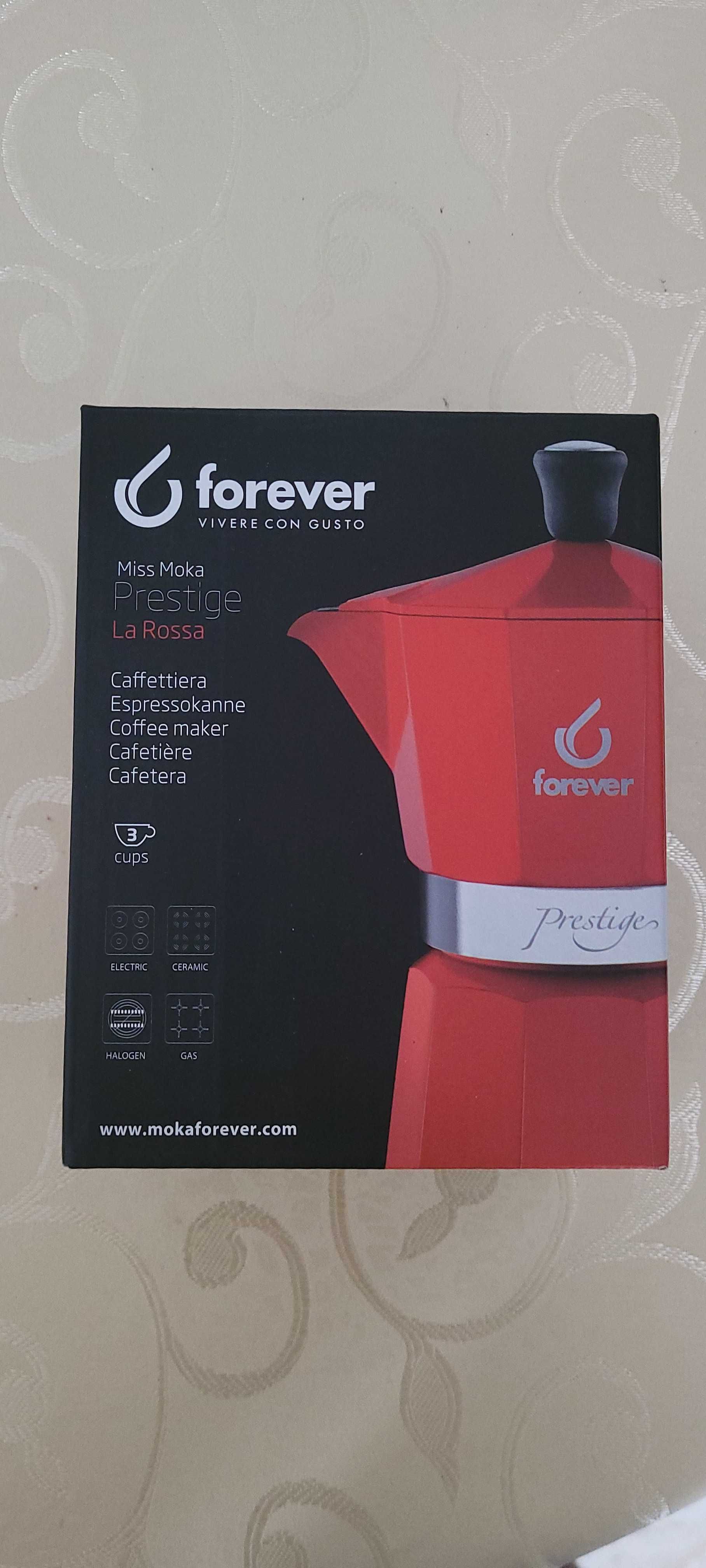 Cafetiera pentru aragaz, Forever, Moka Prestige Radica 120208, Al