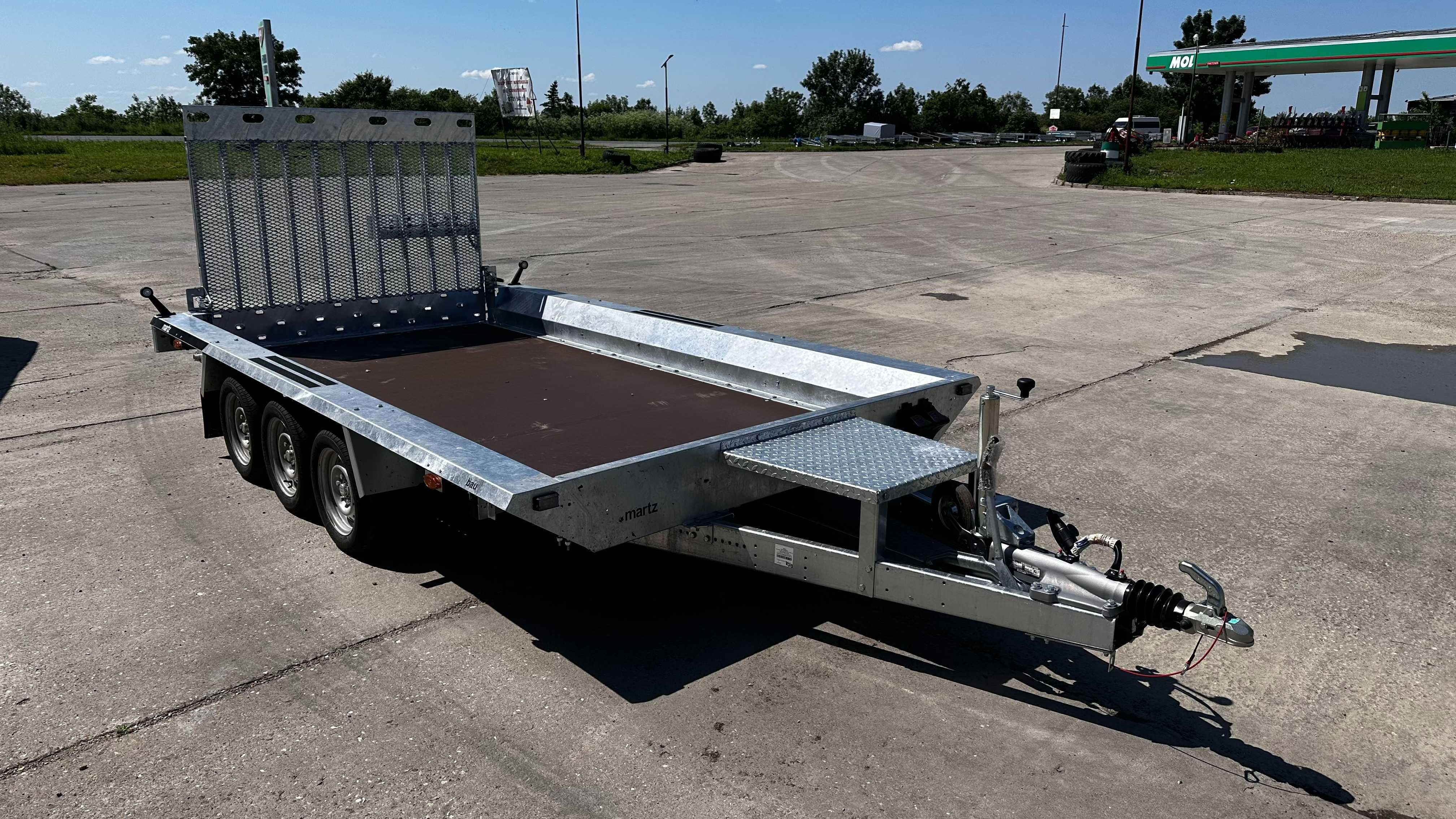 Remorca auto MARTZ 400x180cm 3 axe 3500kg transport utilaje