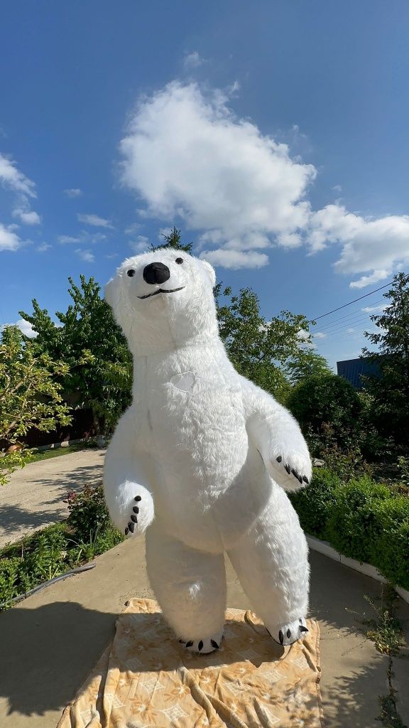 Urs polar gonflabil 3 metri mascota gonflabila