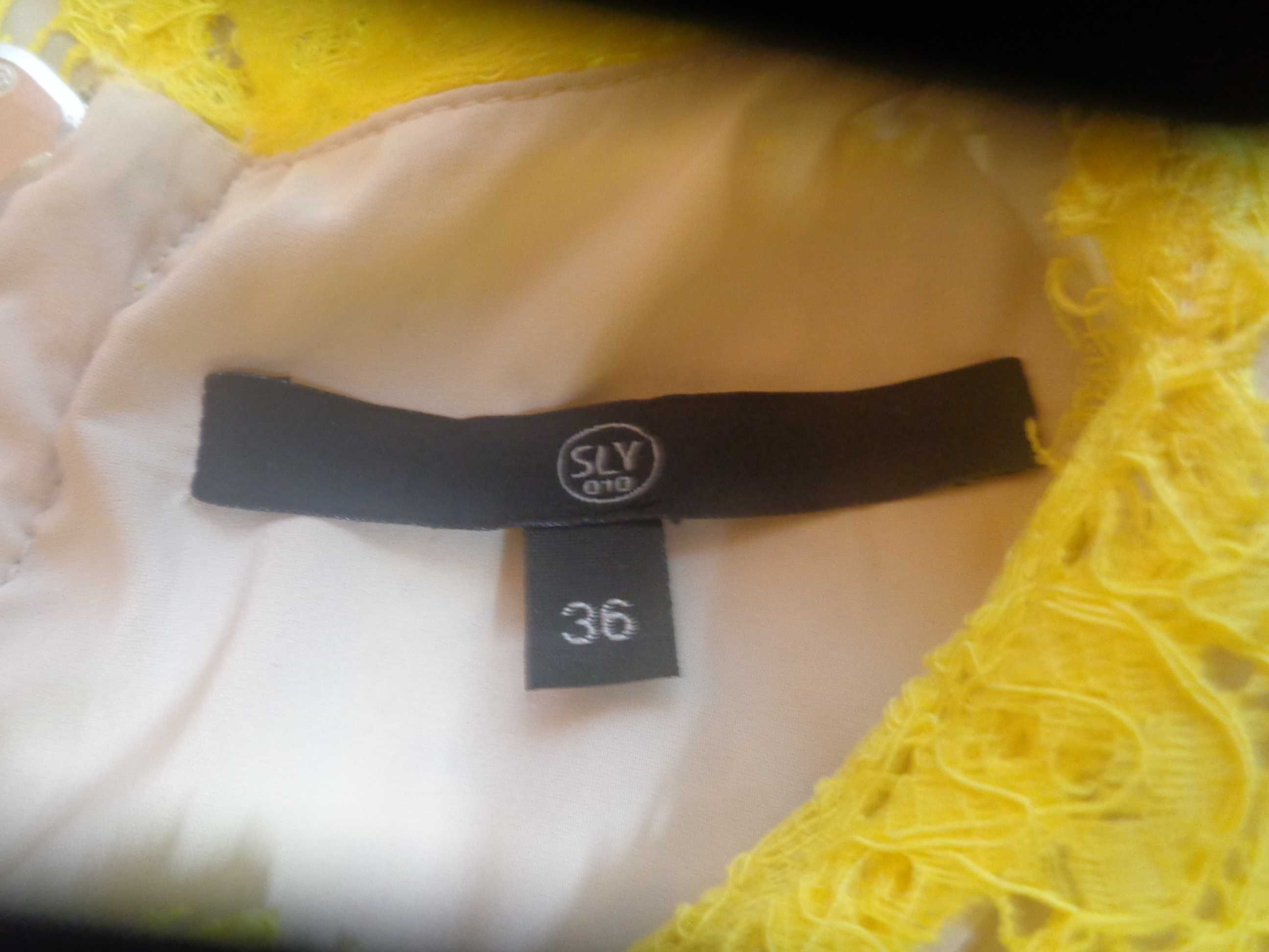 Top dantela SLYO1O galben marimea  36