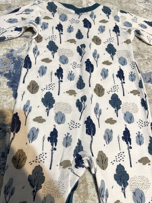 Overall Joha lână si bambus, 90 cm + 3 maiouri body cadou, H&M, 92