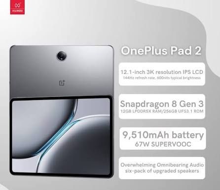Snapdragon 8Gen3. Мощный игровой планшет OnePlus pad 2.