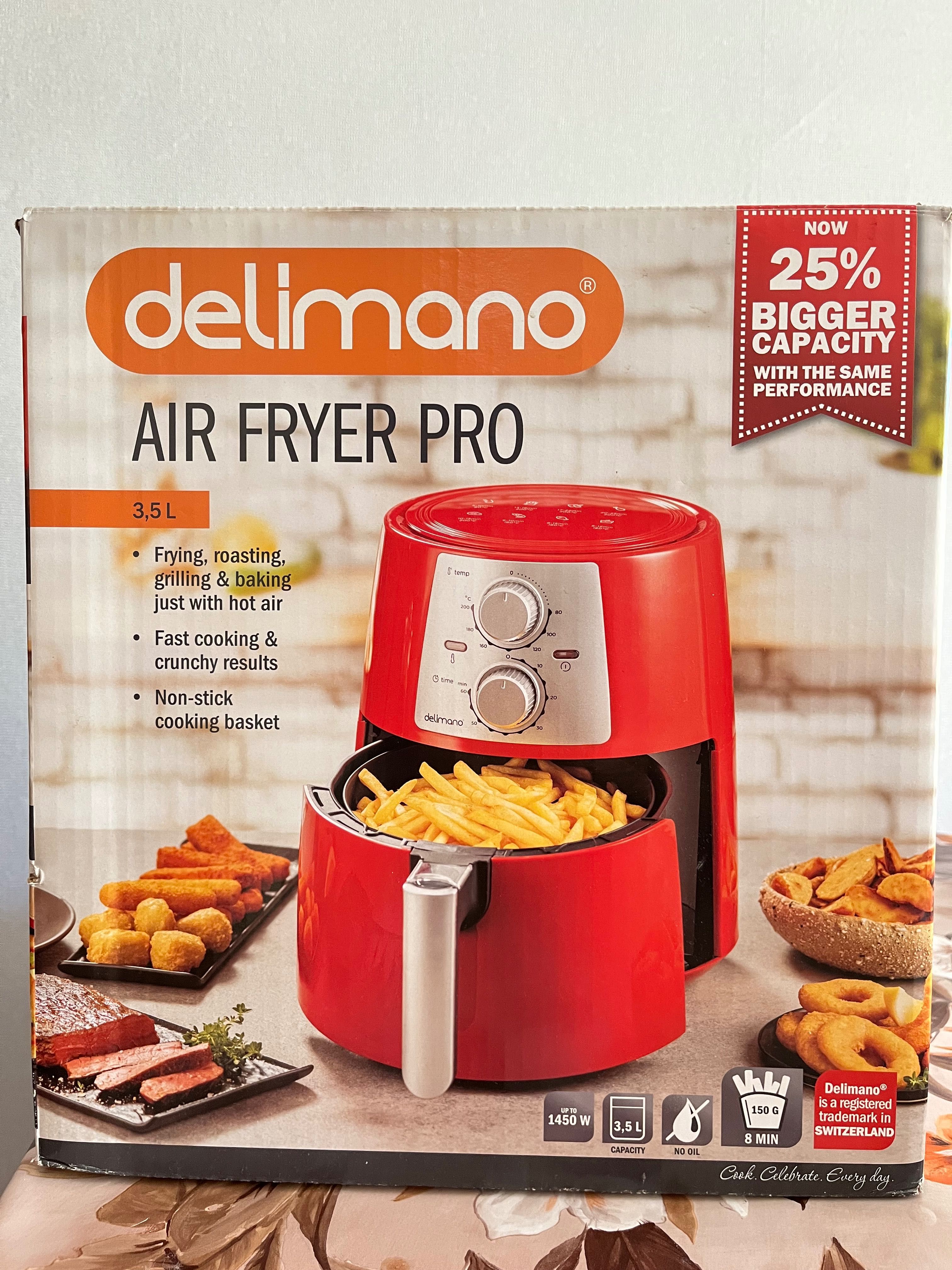 Фритюрник с горещ въздух Delimano air fryer pro red