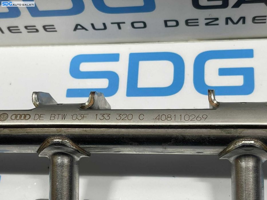 Rampa Presiune Injectoare cu Senzor Regulator Audi A3 8P 1.2 TFSI CBZB 2008 - 2013 Cod 03F133320C 0261545051[S0289]