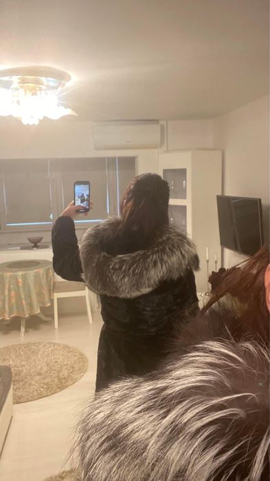 Haina de blana nurca/guler vulpe argintie