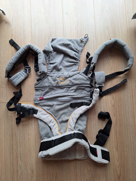 Marsupiu Manduca XT, pana la 20 kg, Gri/Portocaliu