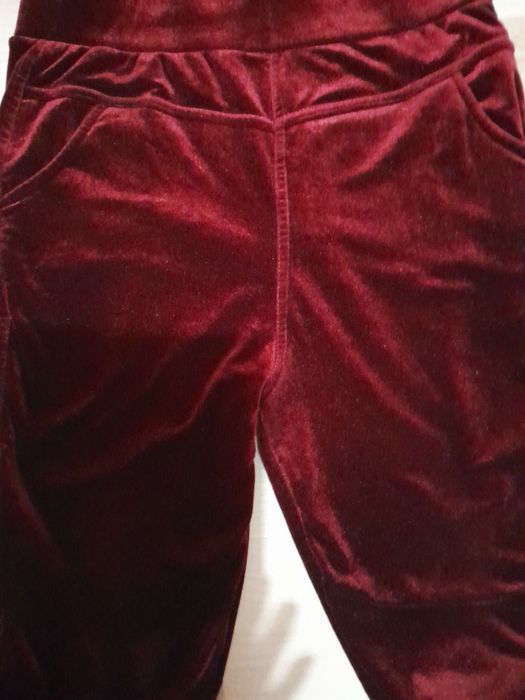 Дамски клин от кадифе, L,XL, бордо