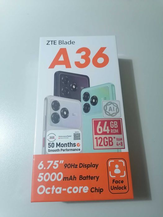 Продам НОВЫЙ смартфон ZTE BLADE A 36 за 25000 тг.