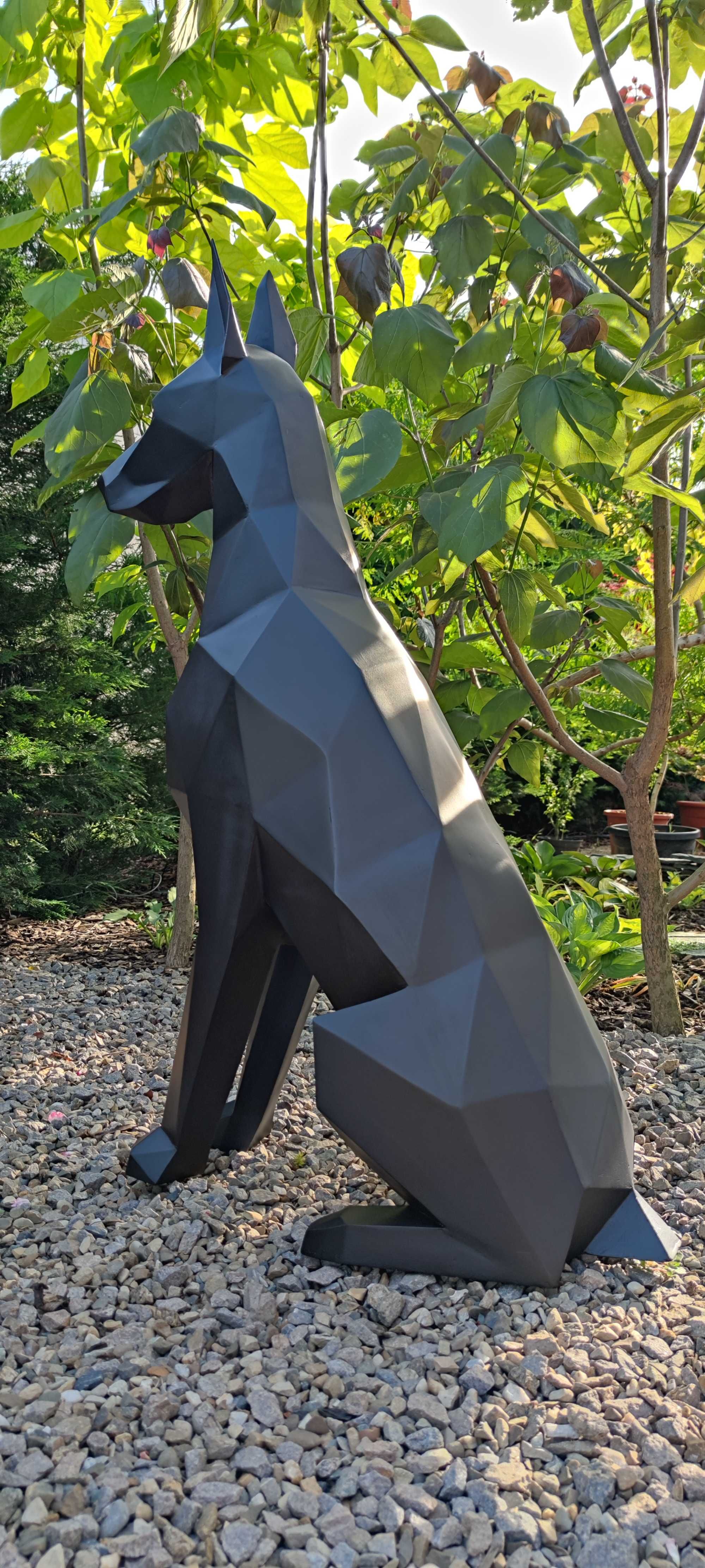 Doberman – modern art, sculptura in metal, decoratiune exterior