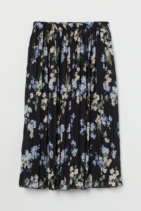 Fusta midi plisata H&M
