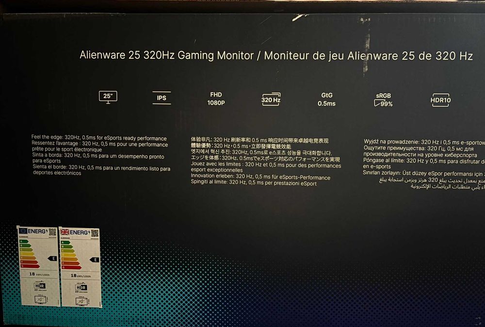 Monitor LED Alienware Gaming AW2525HM 24.5 inch FHD IPS 0.5 ms 320 Hz