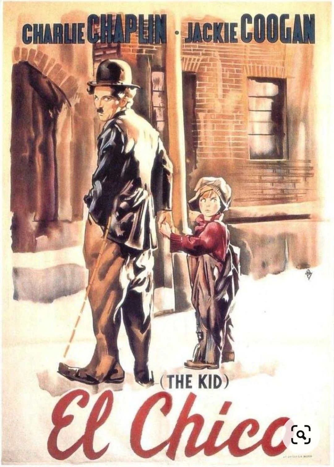Statueta Charlie Chaplin& Jackie Coogan in filmul The kid
