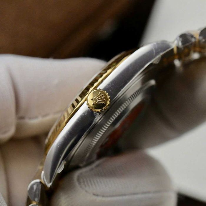 rolex datejust 41mm двуцветен златен циферблат