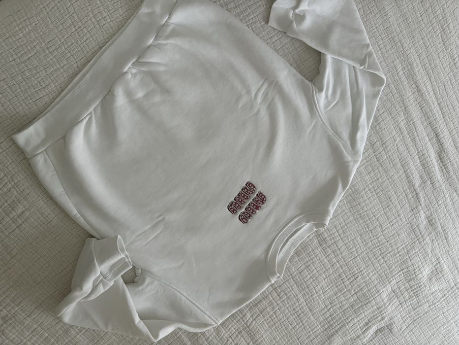 Суичър бял oversize