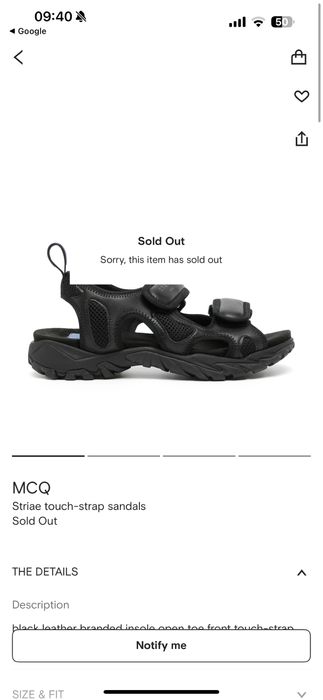 Sandale Alexander McQueen MCQ originale