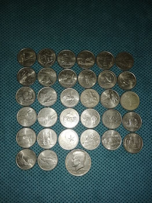 Юбилейные монеты USA, 25 центов.