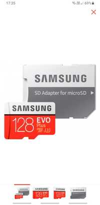 Карта памяти Samsung evo plus 128Gb microSD