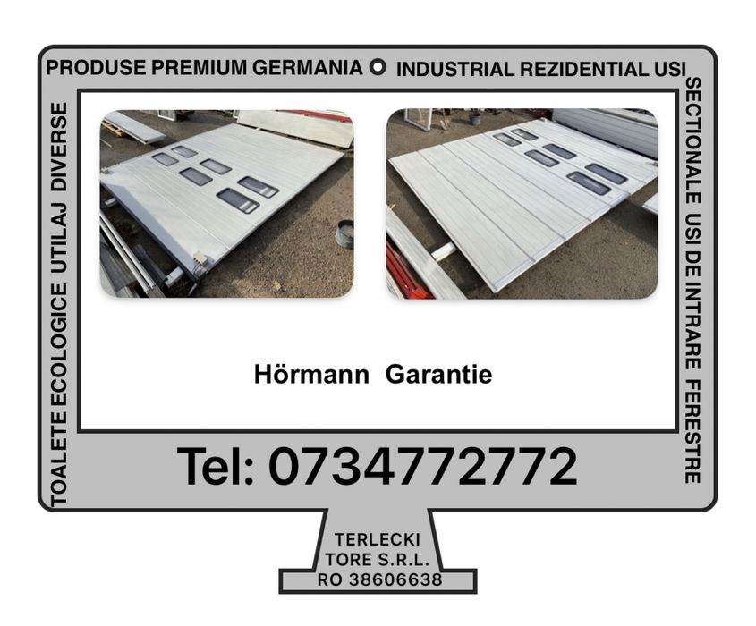 USA SECTIONALA INDUSTRIALA Hormann poarta garaj H 395 x L 329 GARANTIE