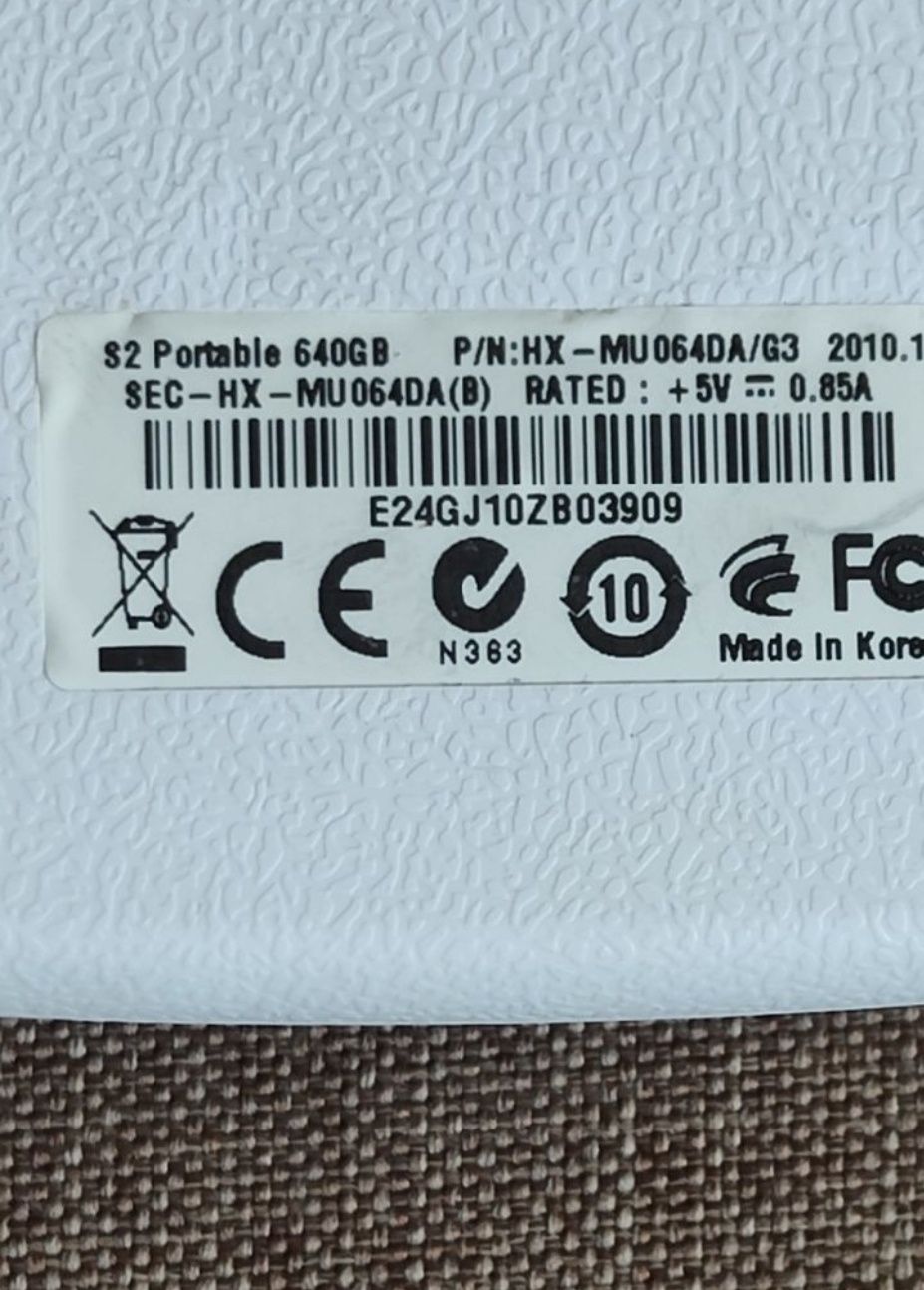 Samsung S2 Portabil 640GB 8MB 5400rpm USB,