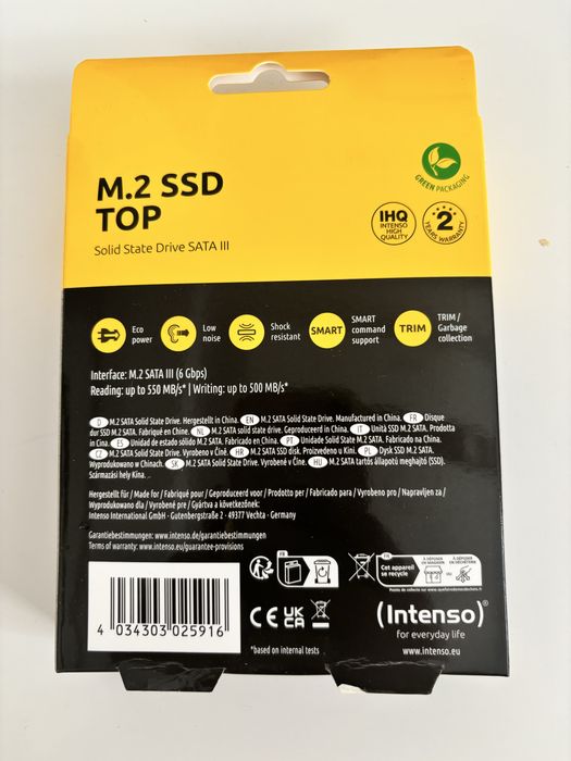 SSD Intenso Top, 512GB, SATA III, M.2