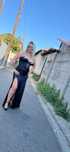 rochie de seara neagra pietre corset