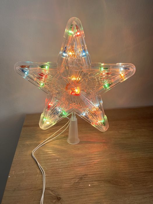 Stea electrică pentru brad – nouă, funcțională