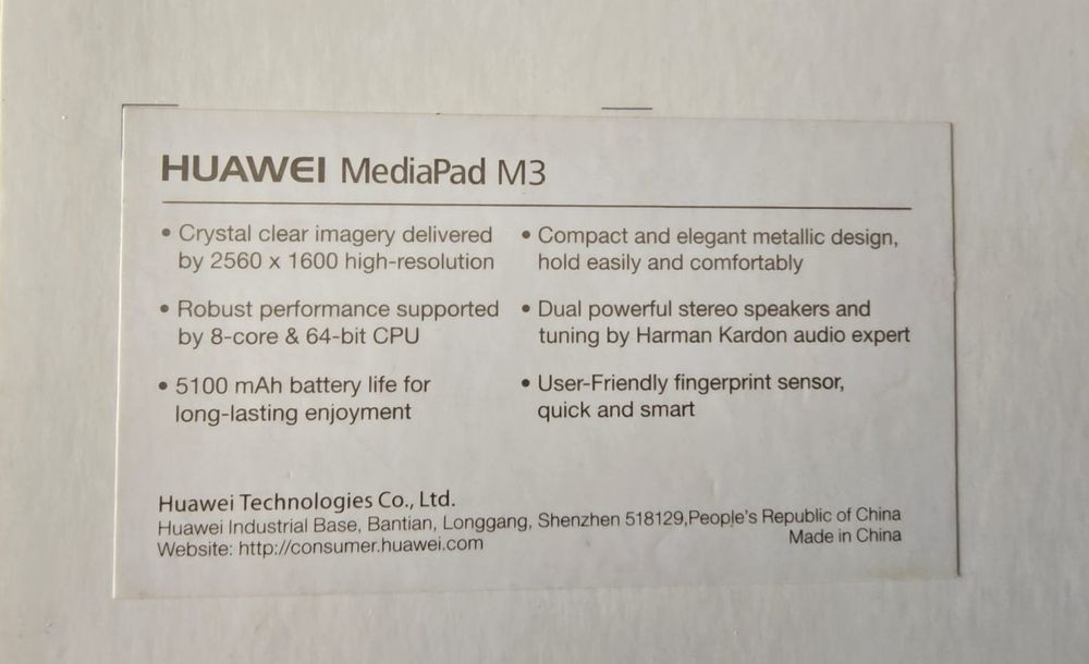 Vând Huawei MediaPad M3 -4G