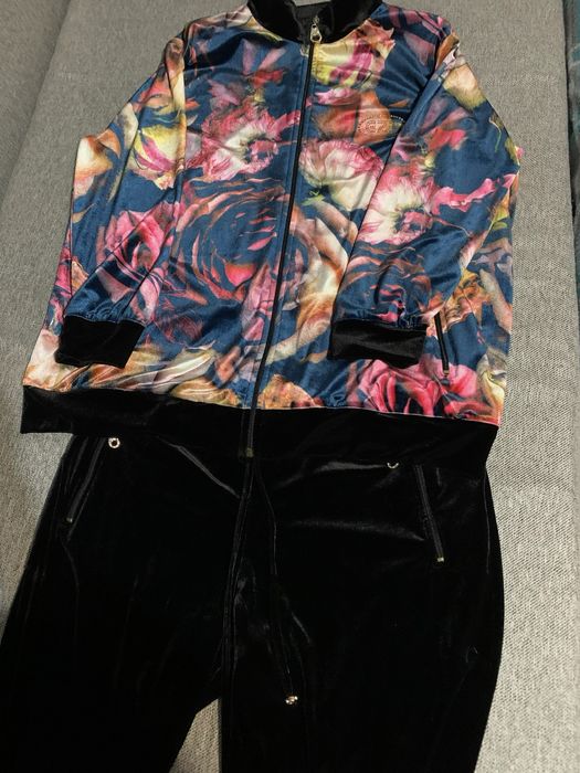 Велюровый женский спортивный костюм / кофта с брюками / 52-XL размер