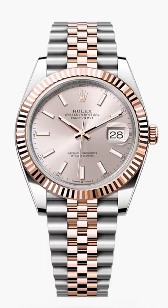 Rolex Datejust 41 mm aur rose si otel