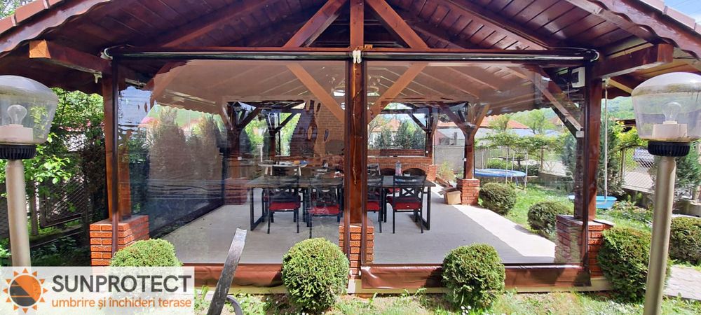 Folie Transparenta PVC. Rulou casetat, Rulou Simplu, Panou cu butoni.