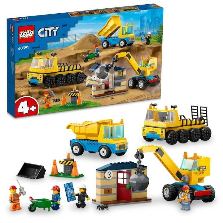 LEGO® City Great Vehicles 60391 - Строителни камиони и кран 235ч
