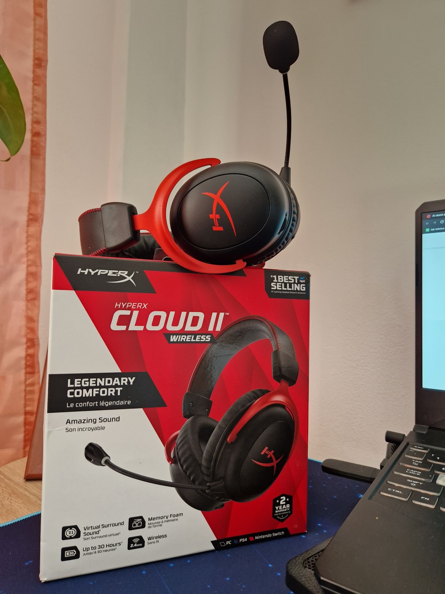 Casti Gaming HyperX Cloud 2 Wireless