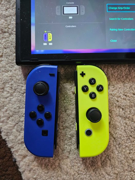 Joy-con albastru-verde neon controller nintendo switch