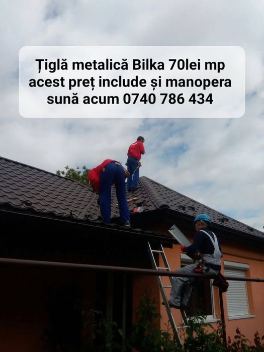 Montaj Tablă Bilka Lindab Hidroizolații dulgheri Reparații acoperișuri