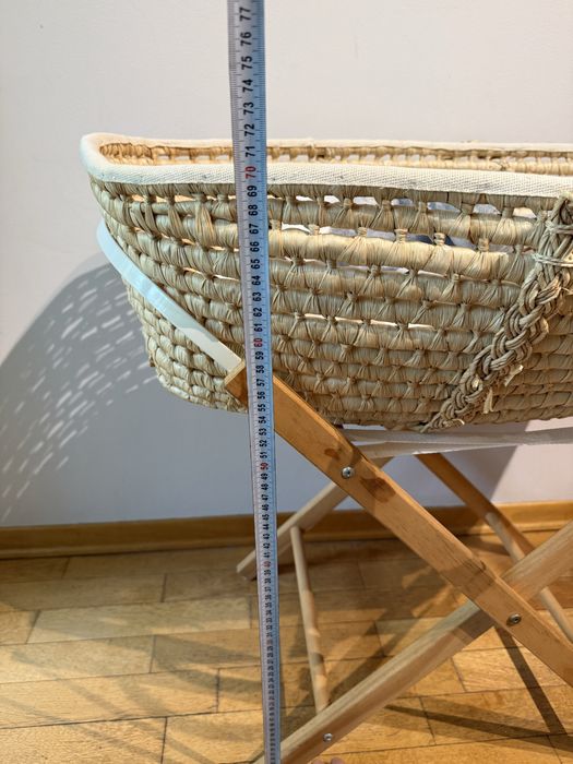 Бабешка плетена кошница (до 6 м) Moses basket + комплекти чаршафи