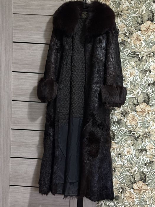 Шуба натуральная длинная в пол
